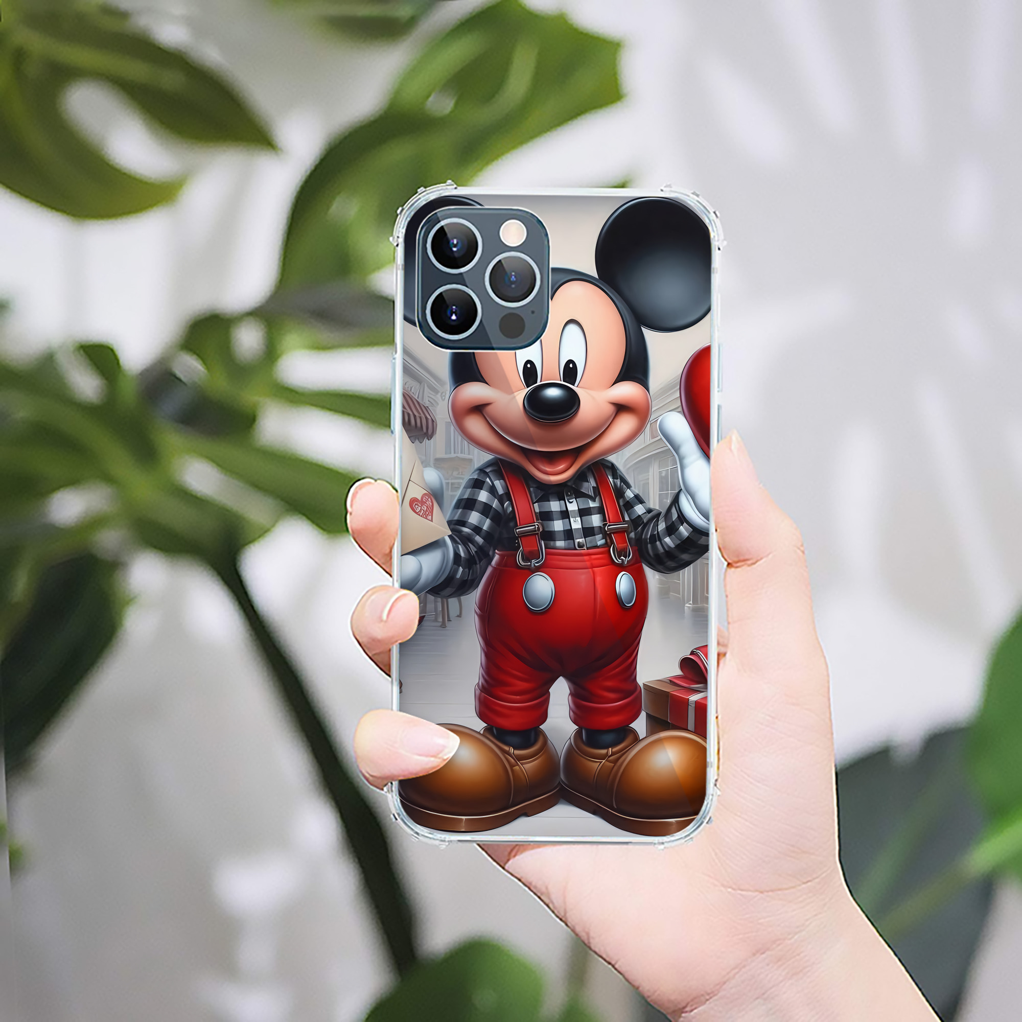 （画像用） ミッキーマウス Mickey Mouse 【iPhone 12シリーズ対応】透明スマホケース（クリアソフトケース）